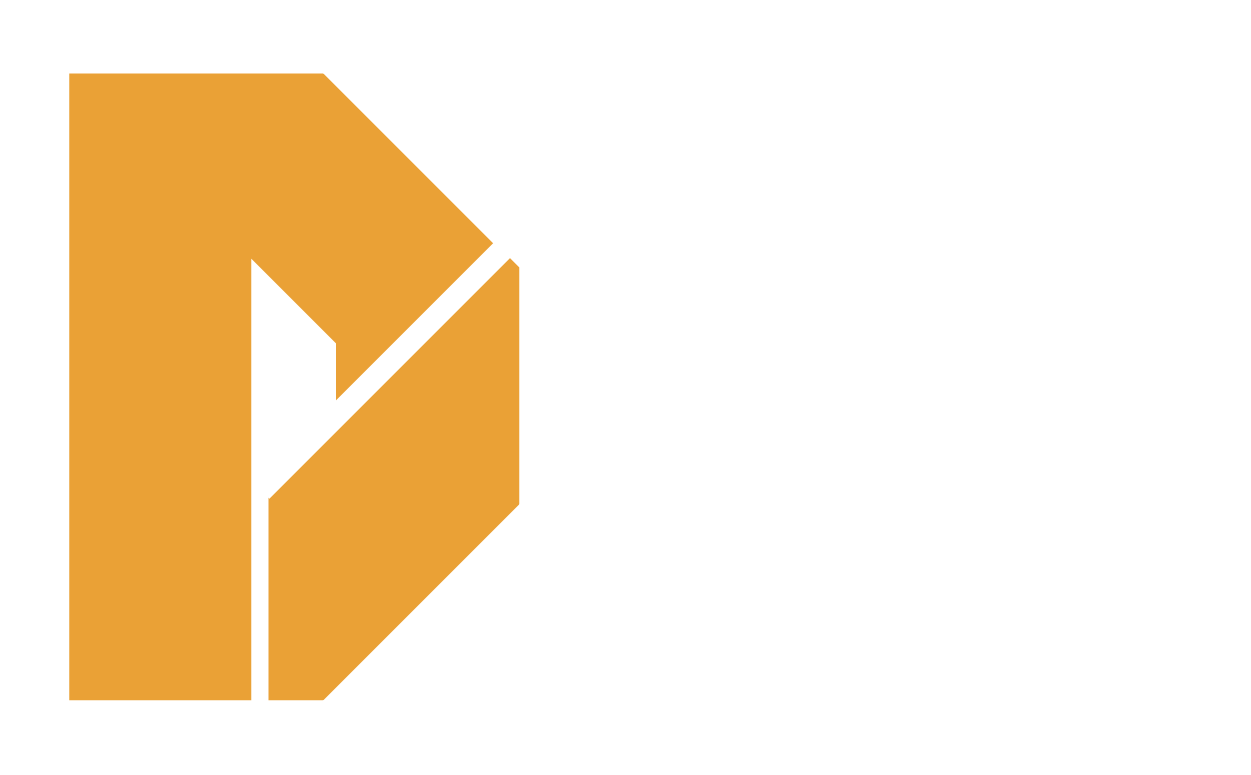 Logo de color amarillo con azul grupo dac